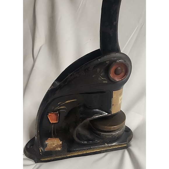 VINTAGE Antique 1900s Cast Iron EMBOSSER Seal Letterhead Press INCORPORATED 1899